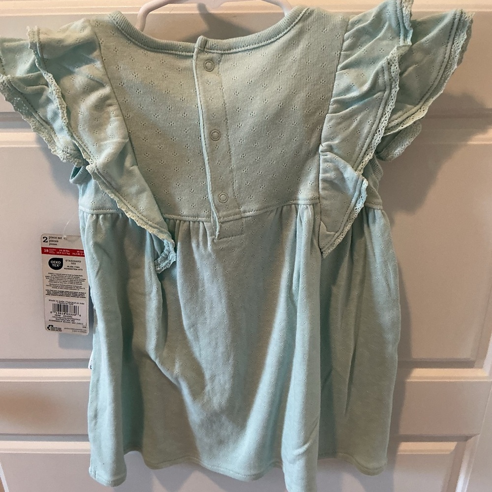 NWT Gerber Two Piece Lightweight Mint Green Dress Size 18 M - Picture 3 of 7